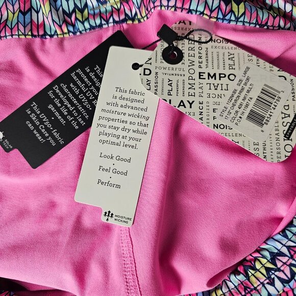 EPNY New Women's Printed Multi Color Pleated Hem Active Skort Skirt - Picture 11 of 15